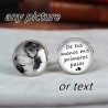 Personalized Text or Photos with Glass Cover Cufflinks