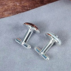 Personalized Text or Photos with Glass Cover Cufflinks