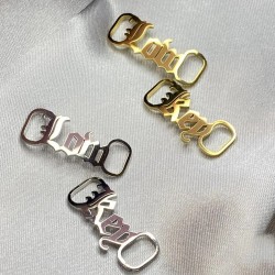 Personalized Custom Name Shoelace Shoe Buckle Jewelry Accessories