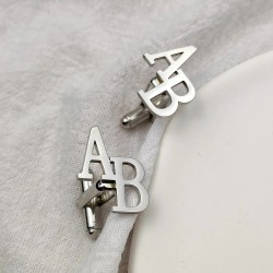 Luxury Personalized Custom Lettered Cufflinks