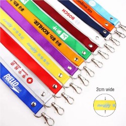 50 Pieces/Lot Custom Printed Lanyard For Keys, Badges & Staff Cards Full Color Personalized Printing Company Logo & Name