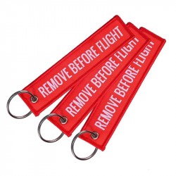 Custom Text Double Sided Embroidered Keychain Key Tags