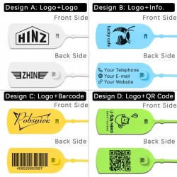 100 Pieces Custom Clothing Tags Personalized Logo/Text Plastic Security Labels