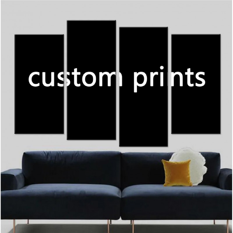 4 Panel Wall Art Canvas Painting Custom Photos & Pictures Customized Posters and Prints for Home or Office