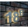 Modern Custom Backlit House Numbers 8'' Height