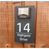 Customized Solar LED House Number Acrylic Doorplate Waterproof Family Name Address Plaque House For Outside DIY House Sign