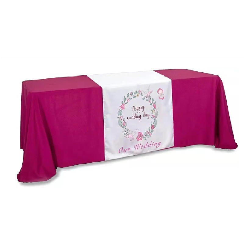 Digital Print Custom Table Runner with Your Personalized Text & Logo