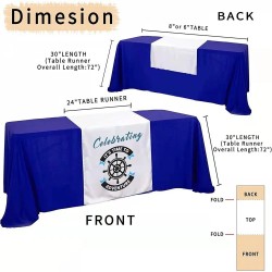 Digital Print Custom Table Runner with Your Personalized Text & Logo