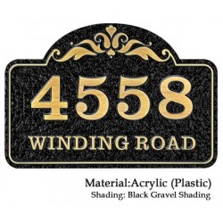 Personalized Vintage Address Plaque with Custom Addresses Including Street Name for Homes, Apartments, Businesses & Mailboxes