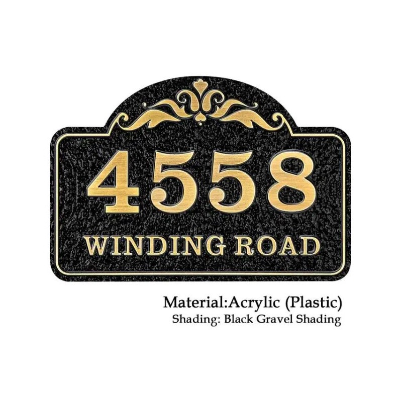 Personalized Vintage Address Plaque with Custom Addresses Including Street Name for Homes, Apartments, Businesses & Mailboxes