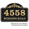 Personalized Vintage Address Plaque with Custom Addresses Including Street Name for Homes, Apartments, Businesses & Mailboxes