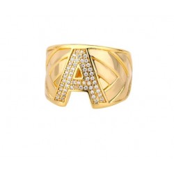 A-Z Alphabet Letter Name Initials Adjustable Rings Jewelry