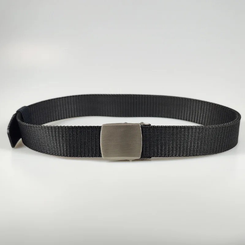 Canvas Tactical Nylon Non Perforated Belt with Customized Buckle