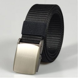 Canvas Tactical Nylon Non Perforated Belt with Customized Buckle