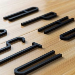 3D Alphabetic Letters Black...