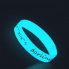 100 pieces Custom Silicone Glow-in-the-Dark Custom Printed Logo/Text Wristband/Rubber Band