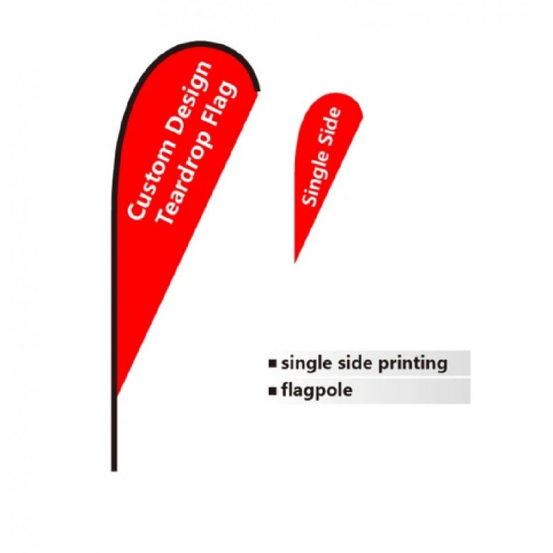 Custom Printing Feather Teardrop Flags Flagpoles And Banners With Base for Advertising & Promotions