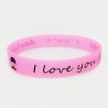 100 pieces Custom Silicone Glow-in-the-Dark Custom Printed Logo/Text Wristband/Rubber Band