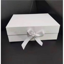 Customized Cardboard Folding Box Bow Gift Box Magnetic Flip Box Packaging