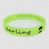 100 pieces Custom Silicone Glow-in-the-Dark Custom Printed Logo/Text Wristband/Rubber Band