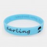 100 pieces Custom Silicone Glow-in-the-Dark Custom Printed Logo/Text Wristband/Rubber Band