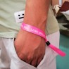 100 Pieces Cloth Event Colored Wristbands with Custom Logo & Text for Weddings, Parties etc