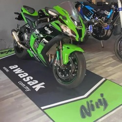 Cool Anti-Slip Display Racing Motorcycle Parking Carpet Floor Mat