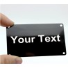 Customized Personalized Engraved Text Logo Business ID Plates With Holes Steel Metal Tags