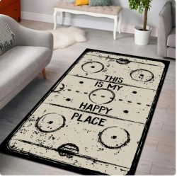 Personalized Custom Printed Rectangle Hockey Rug  3D Printed Floor Mat