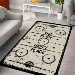 Personalized Custom Printed Rectangle Hockey Rug  3D Printed Floor Mat