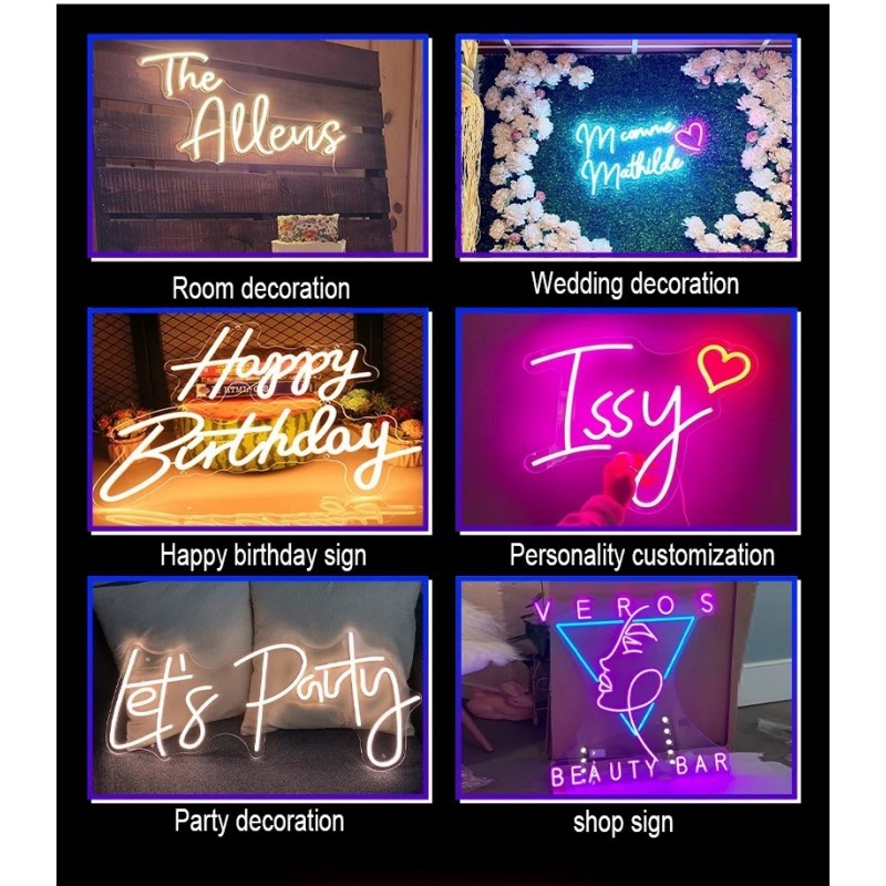 Customized Neon Signs Personalized Names, Words & Expressions for Shops, Homes & Individuals