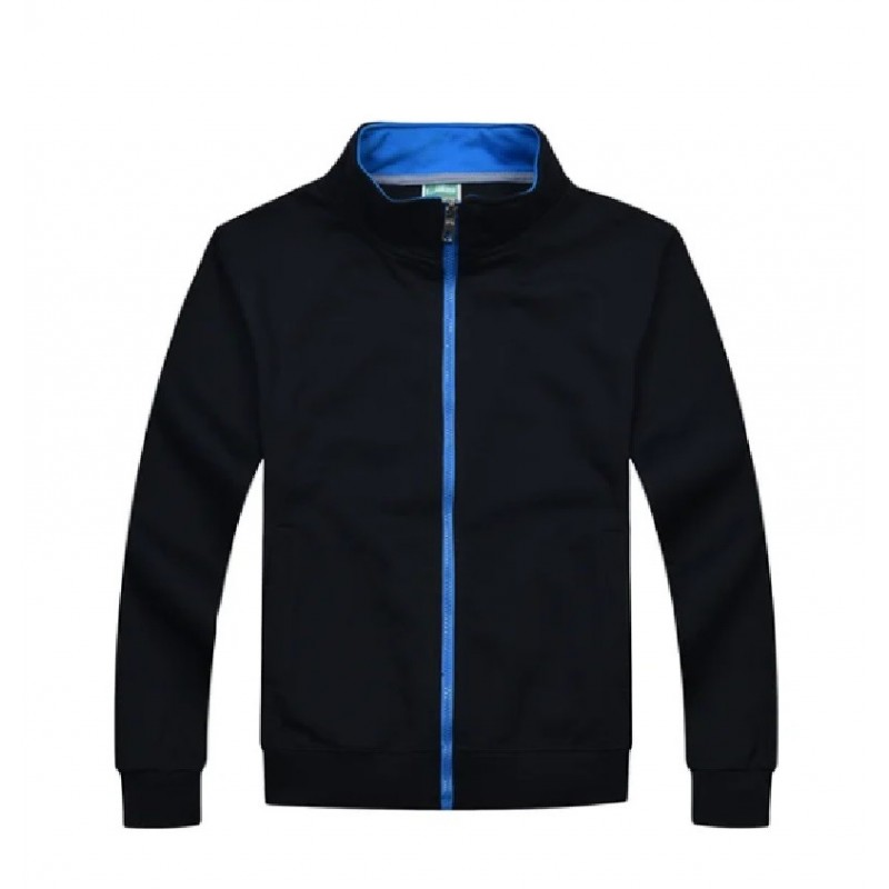 Casual High-Quality Stand-Up Collar & Zipper Jacket with Custom Printed Logo