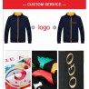 Casual High-Quality Stand-Up Collar & Zipper Jacket with Custom Printed Logo