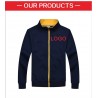 Casual High-Quality Stand-Up Collar & Zipper Jacket with Custom Printed Logo