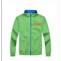 Casual High-Quality Stand-Up Collar & Zipper Jacket with Custom Printed Logo