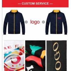 copy of Casual High-Quality Stand-Up Collar & Zipper Jacket with Custom Printed Logo