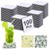 100 Pieces Square Blank Non-Slip DIY Cup Coasters - DIY Sublimation Transfer Heat Press Printing Crafts