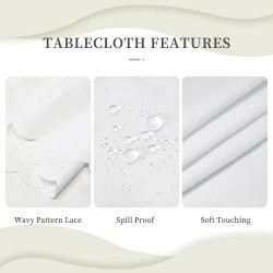 Rectangular Waterproof Oil-Proof Tablecloth with Your Custom Text & Logo Printed