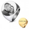 Customized Signet Ring Engraved With Photo Jewelry For Personalized Gifts