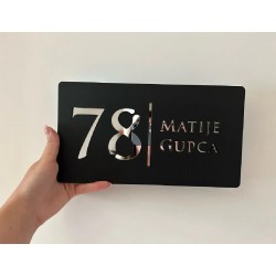 Customized 3-D Outdoor House Plate/Plaque with Name and Number