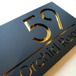 Customized 3-D Outdoor House Plate/Plaque with Name and Number