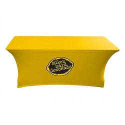 Custom Logo Polyester/Spandex Table Cover - Counter Decor Tablecloth