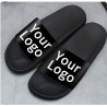 Custom Logo/Text Unisex Black or White Summer Beach & Home Thick Platform Flip Flops