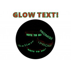 Embossed, Debossed, Screen Print, Color Filled, Glow Customized Text Rubber Wristbands in Various Colors