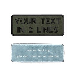 10 X 4 CM Custom Text Printed Embroidery Patch Stripes Badge Iron On Or Velcro