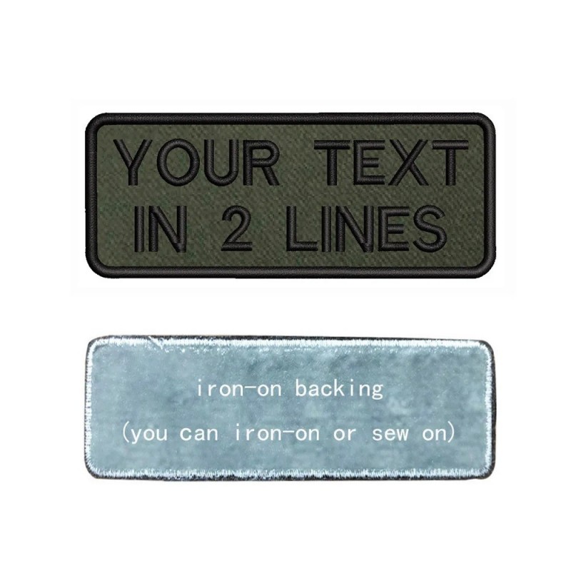 10 X 4 CM Custom Text Printed Embroidery Patch Stripes Badge Iron On Or Velcro