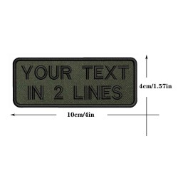 10 X 4 CM Custom Text Printed Embroidery Patch Stripes Badge Iron On Or Velcro