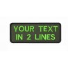 10 X 4 CM Custom Text Printed Embroidery Patch Stripes Badge Iron On Or Velcro