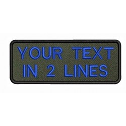 10 X 4 CM Custom Text Printed Embroidery Patch Stripes Badge Iron On Or Velcro