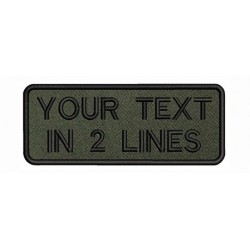 10 X 4 CM Custom Text Printed Embroidery Patch Stripes Badge Iron On Or Velcro